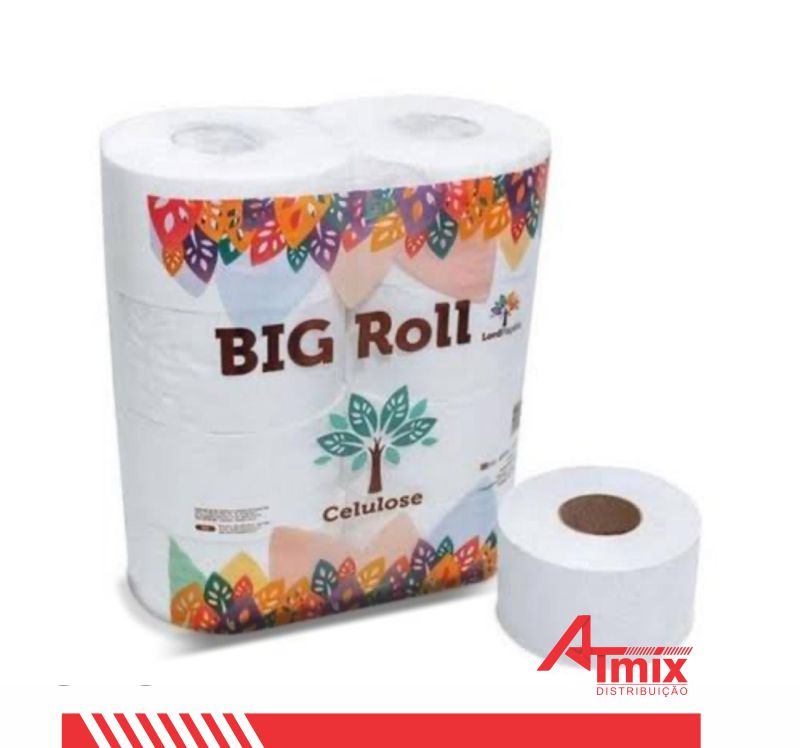 PAPEL HIGIÊNICO BIG ROLO 100% CELULOSE - 8X200