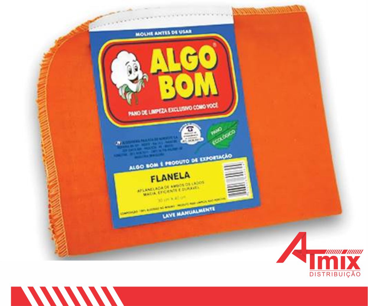 FLANELA ALGOBOM LARANJA (10 UNIDADES)